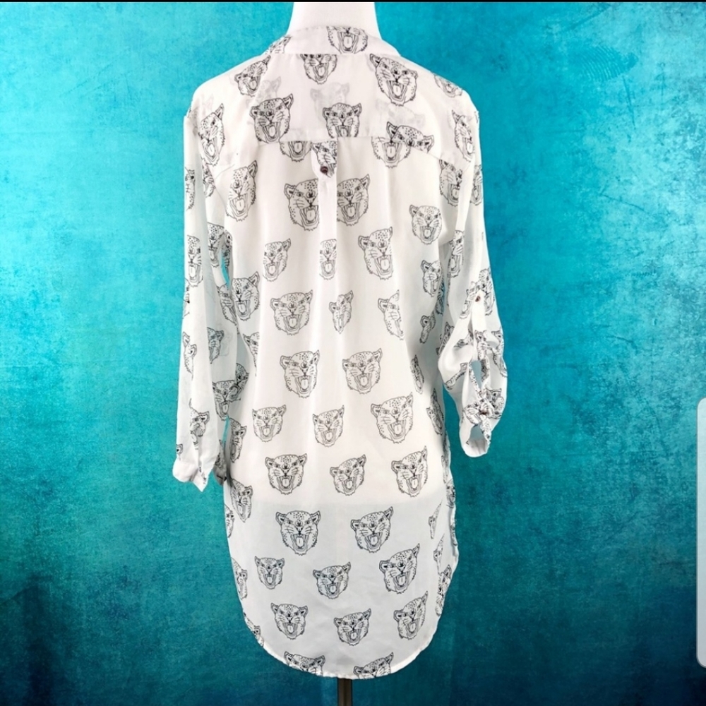 MARISOL TIGER WOW TOP ANTHROPOLOGIE MANDARIN - Picture 2 of 5